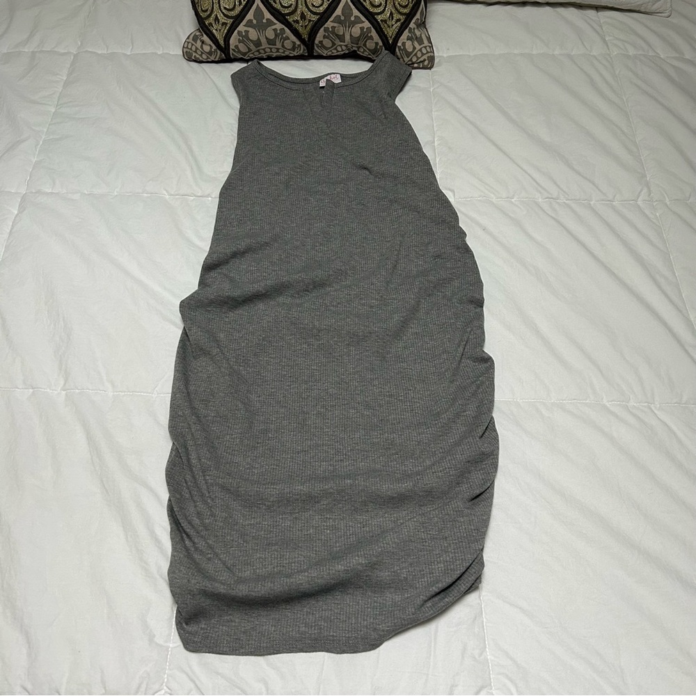 Isabel Maternity Ribbed Tank Dress - Picture 2 of 6